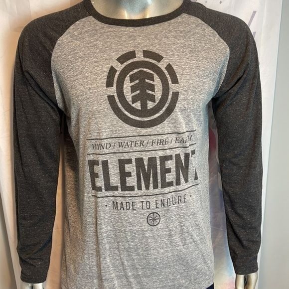 Element Wind Water Fire Earth Made to Endure Vintage Gray T-shirt Size S - Picture 2 of 6